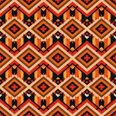 Etnik boho kusursuz desen. Yazdır. arka plan tekrarlanıyor. Kumaş tasarımı, duvar kağıdı.