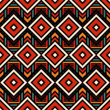 Kusursuz kabile etnik kalıbı. Geometrik vektör deseni