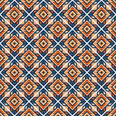 Geometrik şekilli kusursuz desen, vektör illüstrasyonu