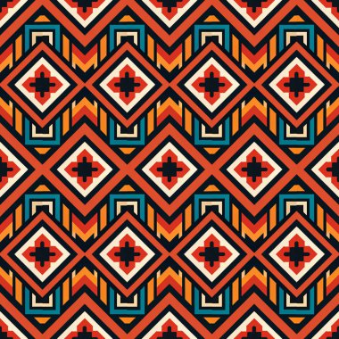 Etnik çiçek seamless modeli. Soyut dekoratif desen