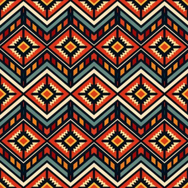 Kabile etnik geometrik kusursuz desen.