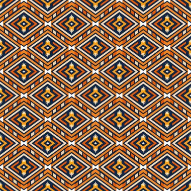 Etnik kabile elementlerine sahip kusursuz vektör deseni.