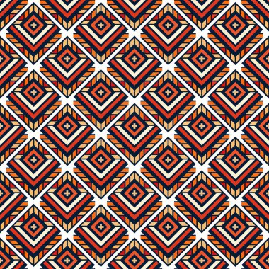etnik kesintisiz geometrik desen.