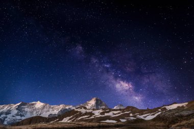  Karla kaplı dağ manzarası