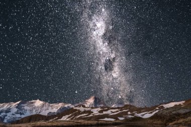  Karla kaplı dağ manzarası