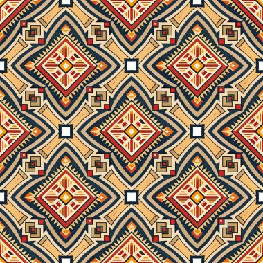 Soyut, etnik, kusursuz bir model. vektör illüstrasyonu