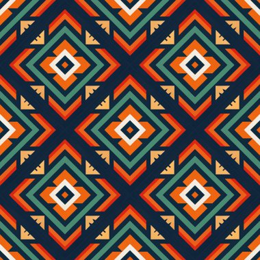 Etnik model. Renkli soyut süs. vektörsüz desen
