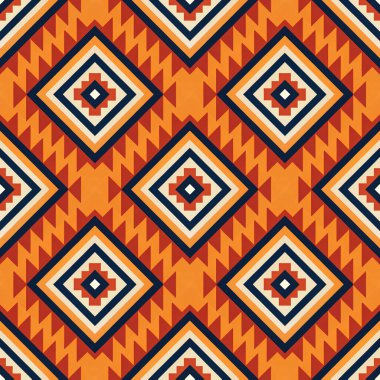 Kabile geometrik süslemesi olan kusursuz vektör deseni.