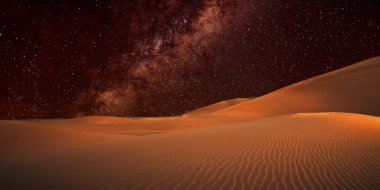 Fas 'taki Sahara Çölü' nün kum tepeleri.