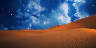 Çöl manzarası. Çöl. arkaplanda gökyüzü.