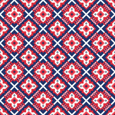 Ukrayna 'nın ulusal sembolleriyle kusursuz desen. vektör illüstrasyonu