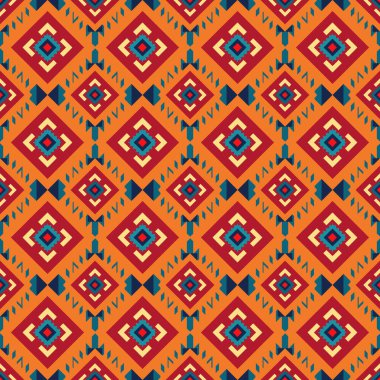 etnik çiçek seamless modeli