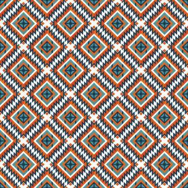 Dekoratif geometrik süslemeli kusursuz desen. Tekstil, duvar kağıdı, ambalaj kağıdı, tasarım, web sayfası, baskı, kumaş, web tasarımı için vektör çizimi