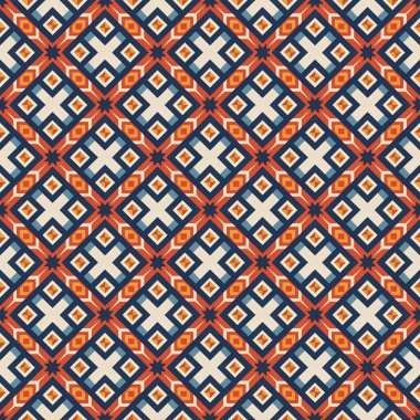 Kusursuz desen. Geometrik şekilli soyut bir arkaplan. Duvar kağıtları, tekstil, kumaş, web sayfası, tekstil ve baskı tasarımı için yaratıcı illüstrasyon.