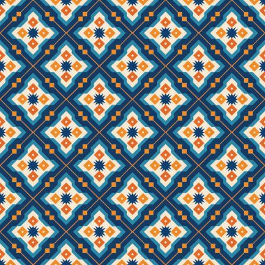 etnik çiçek süsleme seamless modeli