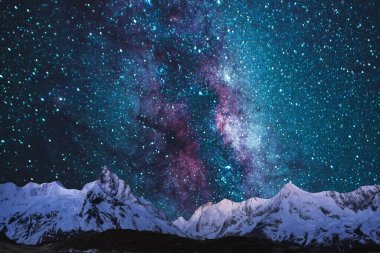 Güzel gece yıldızlı gökyüzü