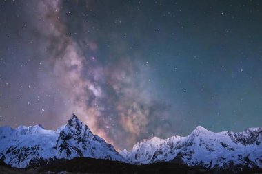 Samanyolu ile yıldızlı gökyüzü