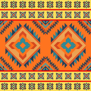 Etnik tarzda kusursuz bir model. Afrikalı kabile deseninin vektör çizimi