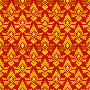 kırmızı çin fenerleri ile dikişsiz desen