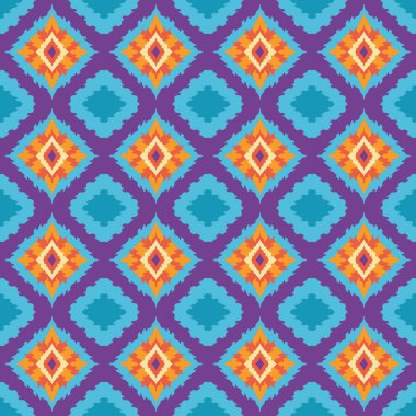 Etnik, pürüzsüz desen, soyut geometrik arkaplan, vektör illüstrasyonu