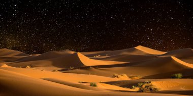 Fas 'taki Sahara' nın güzel çölü.