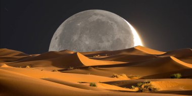 Gece gökyüzündeki ay