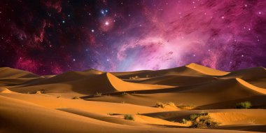 Samanyolu ile güzel gün batımı gökyüzü