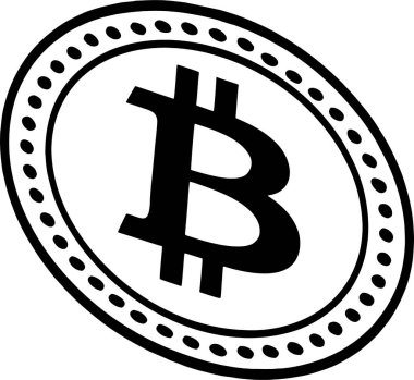 Modern finans, teknoloji ve engelleme uygulamaları için süslü Bitcoin sembolü. Temiz, profesyonel bir tasarım..