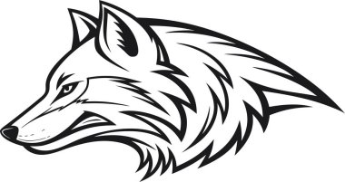 Vurucu kurt başı güç yayar. Logolar, markalaşma ve doğanın cesur ve vahşi bir sembolüne ihtiyaç duyan projeler için mükemmel..