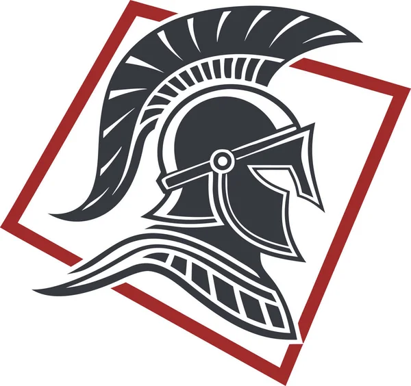 Güçlü Sparta miğferi amblemi. Spor takımları, oyun ve markalaşma için harika. Güçlü, tarihi bir görsel arayış..
