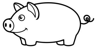 Garip çizgili sanat domuzu, çocuk el sanatları, eğitim içeriği ve büyüleyici hikaye kitabı tasarımları için ideal. Yaratıcılığı serbest bırak!