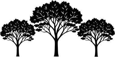 Ebedi ağaç silueti tasarımları, her yaratıcı projeye doğal zarafet katmak için mükemmeldir..