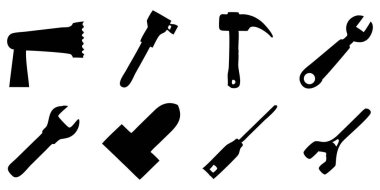 Farklı araçların siyah siluet seti