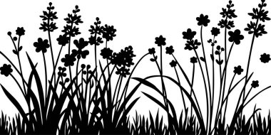 siyah ve beyaz vektör çiçek arkaplanı.