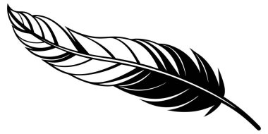 Zarif, akıcı tüy tasarımı. Herhangi bir yaratıcı veya minimalist projeye doğa ve zarafet katmak için mükemmel..