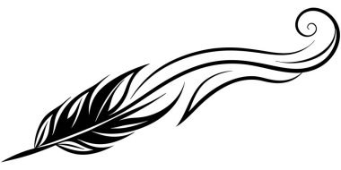 vektör tüyü siyah ve beyaz arkaplan