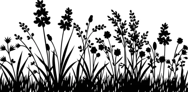 siyah ve beyaz çiçek siluetleri