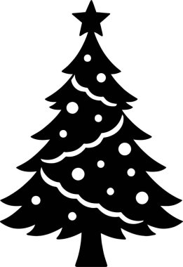 Bayram tasarımları için mükemmel yıldızlı şenlikli bir Noel ağacı ve her projeye biraz kış neşesi katmak..