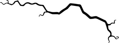 Beyaz üzerine dinamik siyah yıldırım. Yoğun güç aktarımı için mükemmel. Ani çarpma ve tasarımda ham enerji..