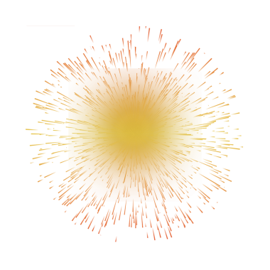 Şeffaf arkaplanda dinamik sarı patlama, enerji ve hareket iletimi