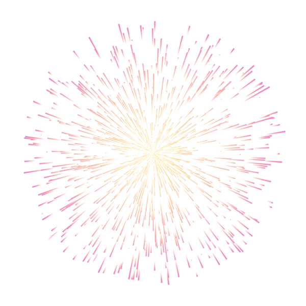 Canlı pembe ve altın sarısı havai fişeklerin sihrini tecrübe et. Gece gökyüzünü aydınlat. Kutlamalar ve şenlik için mükemmel.