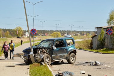 11 Mayıs 2021, Riga, Letonya: Bir kamyonla çarpışma, ulaşım geçmişi...