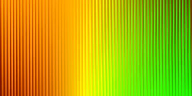 Dikey tırtıklı desen, soldaki ılık turuncudan sağdaki parlak yeşile doğru bir gradyan gösterir..