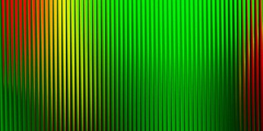 Dikey bir tırtıklı desen, eğimli bir şekil, soldaki kırmızı ve sarıdan sağdaki parlak yeşile dönüşüyor..