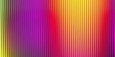 Pembe, mor ve sarı tonlarda dikey çizgilerin olduğu canlı, soyut bir arka plan. Solunda ince yeşil bir renk var..