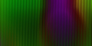 Yesil, mor, kirmizi ve sari renklerden olusan, dikey bir tirtıklı desen. Net detaylar ve canlı renkler görsel cazibeyi artırır.