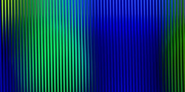 Dikey tırtıklı çizgilerden oluşan soyut bir arkaplan, hafif ışık efektleriyle mavi ve yeşil renkli canlı bir gradyanı gösteriyor.
