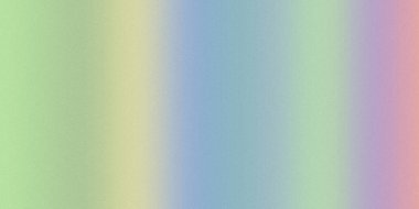 Yeşil, sarı, mavi ve pembe tonlarla harmanlanmış, kumlu bir dokuya sahip soyut bir pastel gradyan. Net detaylar ve canlı renkler görsel cazibeyi artırır.