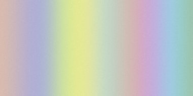 Dikey mor, soluk sarı, yumuşak pembe ve açık yeşil şeritli soyut bir pastel gradyan. İnce bir tahıl dokusu görünür..