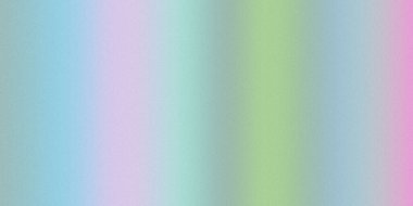 Dikey mavi, yeşil, pembe ve mor şeritli bulanık bir pastel gradyan, ince bir tahıl dokusu ile örtülmüş..